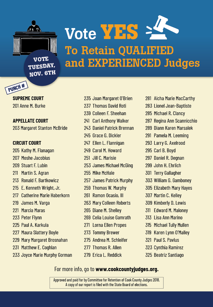 Cook County Retention Judges - Voter Information - Committee For ...